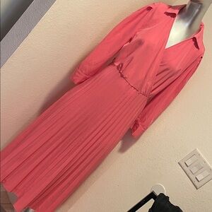 Chic Long Sleeve Coral Dress